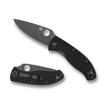 Нож складной SPYDERCO Tenacious G-10 Black, клинок черный